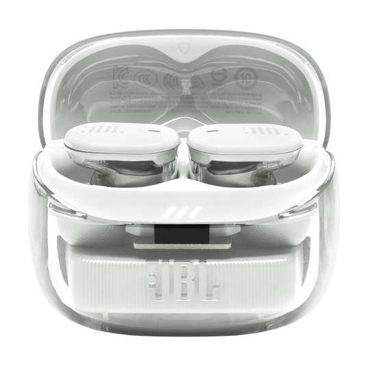 JBL Tune Buds 2 Ghost Edition - Ghost White - True Wireless Noise Cancelling Earbuds - Detailshot 3